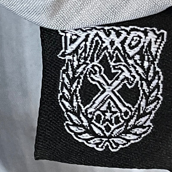 DIXXON "The Benny Triple Stripe" Short Sleeve Button Up Shirt Men's XL Blue Gray - Picture 8 of 10